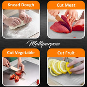 JD FRESH Extra Large 304 Stainless Steel Chopping Board/Cutting Board/Non Slip/Chopping Board for Kitchen/Vegetable Cutting Board/Kitchen Cutting Boards/Vegetable Cutter Steel (50 x 41 cm)