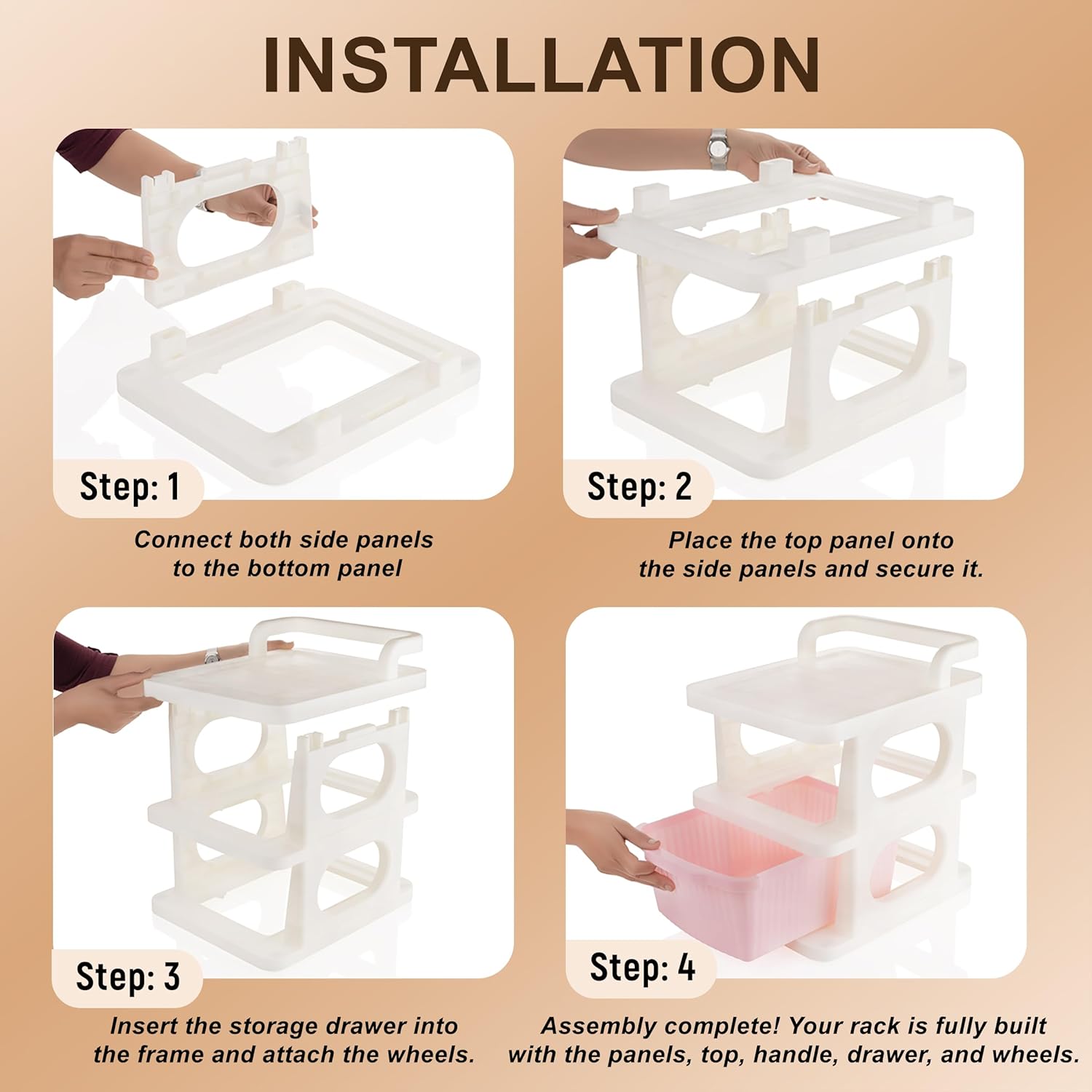 Rolling Drawer Storage Organizer