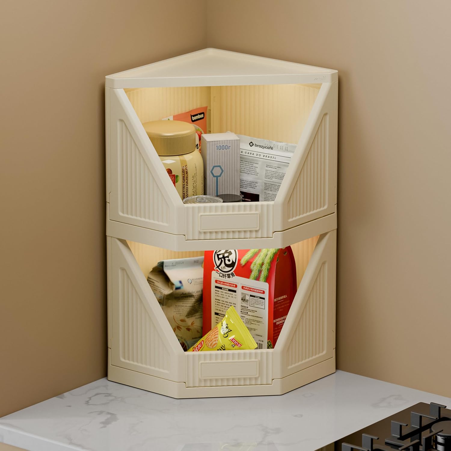 Foldable Corner Storage Cupboard