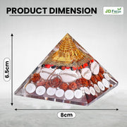 JD FRESH Laxmi Pyramid/Rudraksha/Kodi/Gomati Chakra/Shree Yantra/Pooja Pyramid Vastu for Home for Good Luck/Money & Wealth/Spiritual Gift/Showpiece for Living Room/Home Décor