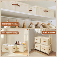 Non-Woven Cloths Storage Bag with Double-Open Lid