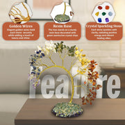 JD FRESH 200 Beds 7 Chakras Crystal Tree/Gemstone Feng Shui Tree for Good Luck/Positive Energy and Meditation Spiritual for Good Luck/Handmade Showpiece for Home Décor/Living Room/Office and Gifting
