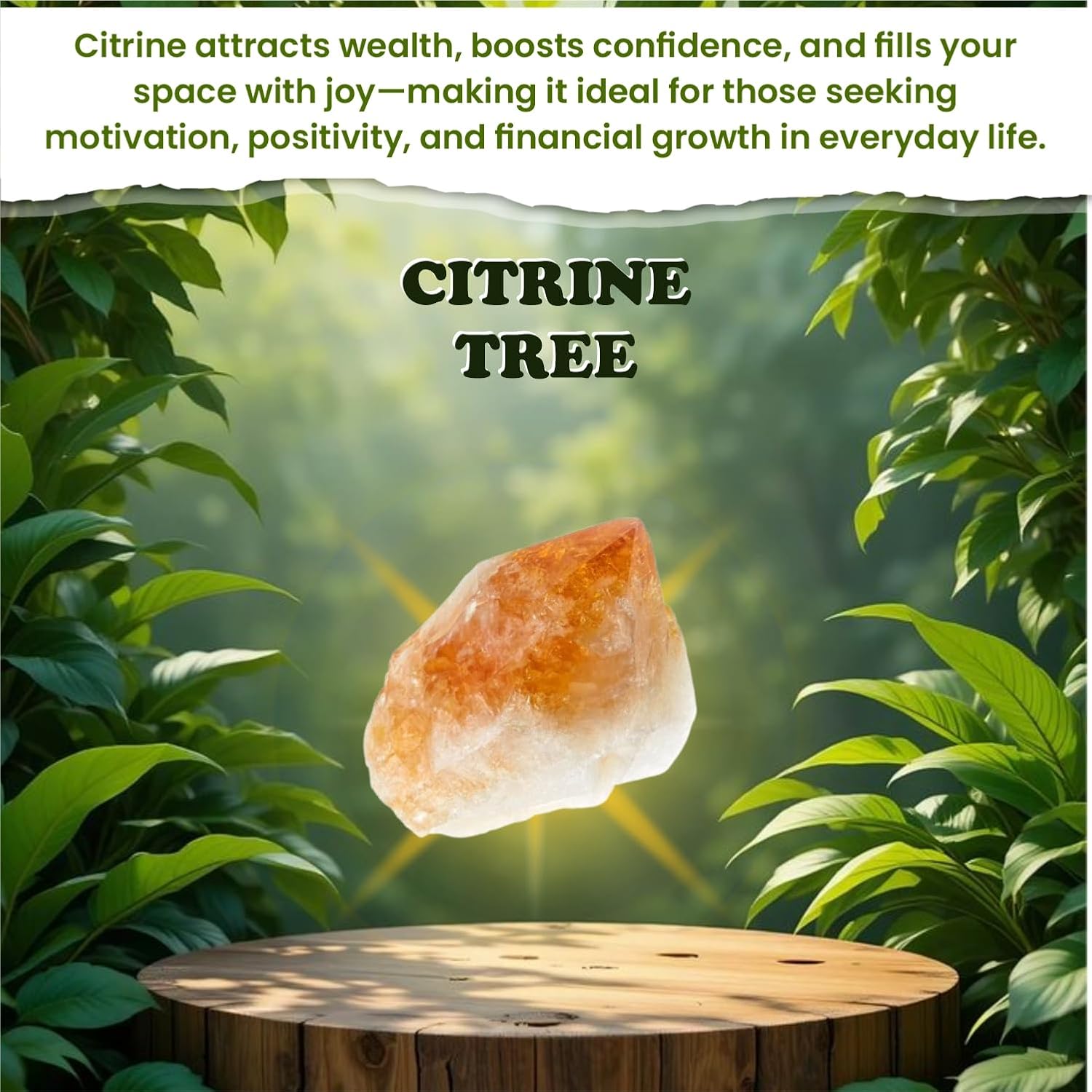 Citrine Gemstone Tree for Abundance-(300 Beads)