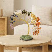 JD FRESH 200 Beds 7 Chakras Crystal Tree/Gemstone Feng Shui Tree for Good Luck/Positive Energy and Meditation Spiritual for Good Luck/Handmade Showpiece for Home Décor/Living Room/Office and Gifting
