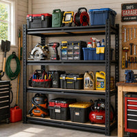 HOMIFLY Extra Large Metal Shelf Rack|Adjustable Boltless Shelving Unit|Heavy Duty Display Rack Organizer for Garage|Tool-Free Assembly and Rust-Resistant
