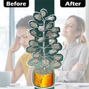 JD FRESH Certified 21 Beads Silver Pyrite Crystal Tree for Wealth/Protection/Success/Gemstone Money Tree for Positive Energy/Confidence/Luck/Handcrafted Healing Bonsai Feng Shui Home Décor Gift