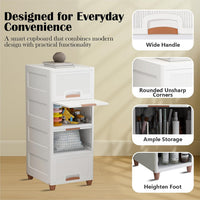 Homifly Plastic Foldable Organizer for Clothes|Multipurpose Wardrobe for Cloth|Almirah for Living Room(White)