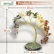 JD FRESH 200 Beds 7 Chakras Crystal Tree/Gemstone Feng Shui Tree for Good Luck/Positive Energy and Meditation Spiritual for Good Luck/Handmade Showpiece for Home Décor/Living Room/Office and Gifting