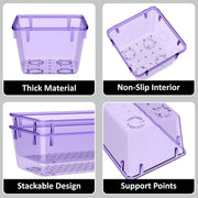 JD FRESH Polypropylene Set of 25 Drawer Organiser/Unbreakable Drawer Organizers/Dressing Table Organizer/Multi-Purpose Storage Boxes/Drawer Divider Tray for Kitchen/Bedroom/Office - (Purple)