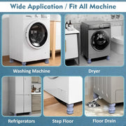 HOMIFLY Washing Machine Vibration Pads Stands with Anti-Slip Rubber (Blue-4 Pcs Set)