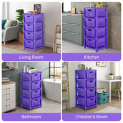 HOMIFLY 4-Tier Plastic Storage Cabinet Organizer for Home, Office, Hospital, School & Toy Organizer (PURPLE)