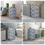 HOMIFLY 3-Tier Plastic Storage Cabinet Organizer for Home, Office, Hospital, School & Toy Organizer (GREY)