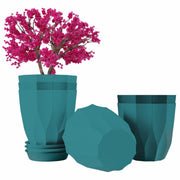 Set of 5 Plastic Flower Pots for Home & Garden (Aro)