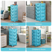 HOMIFLY 5-Tier Plastic Storage Cabinet Organizer for Home, Office, Hospital, School & Toy Organizer (BLUE)