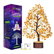 JD FRESH 200 Beds 7 Chakras Crystal Tree/Gemstone Feng Shui Tree for Good Luck/Positive Energy and Meditation Spiritual for Good Luck/Handmade Showpiece for Home Décor/Living Room/Office and Gifting