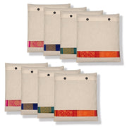 JD FRESH 12 Pcs Saree Covers For Storage/Cotton Storage Bags For Clothes/Multi-Purpose Lehenga Storage Bag/Clothes Covers For Dresses/Sarees/Lehengas (14X16 Inch, Brown),Clothing