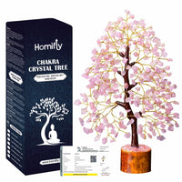 300 Beads Crystal Tree/7 Chakra Crystal-Rose Quartz