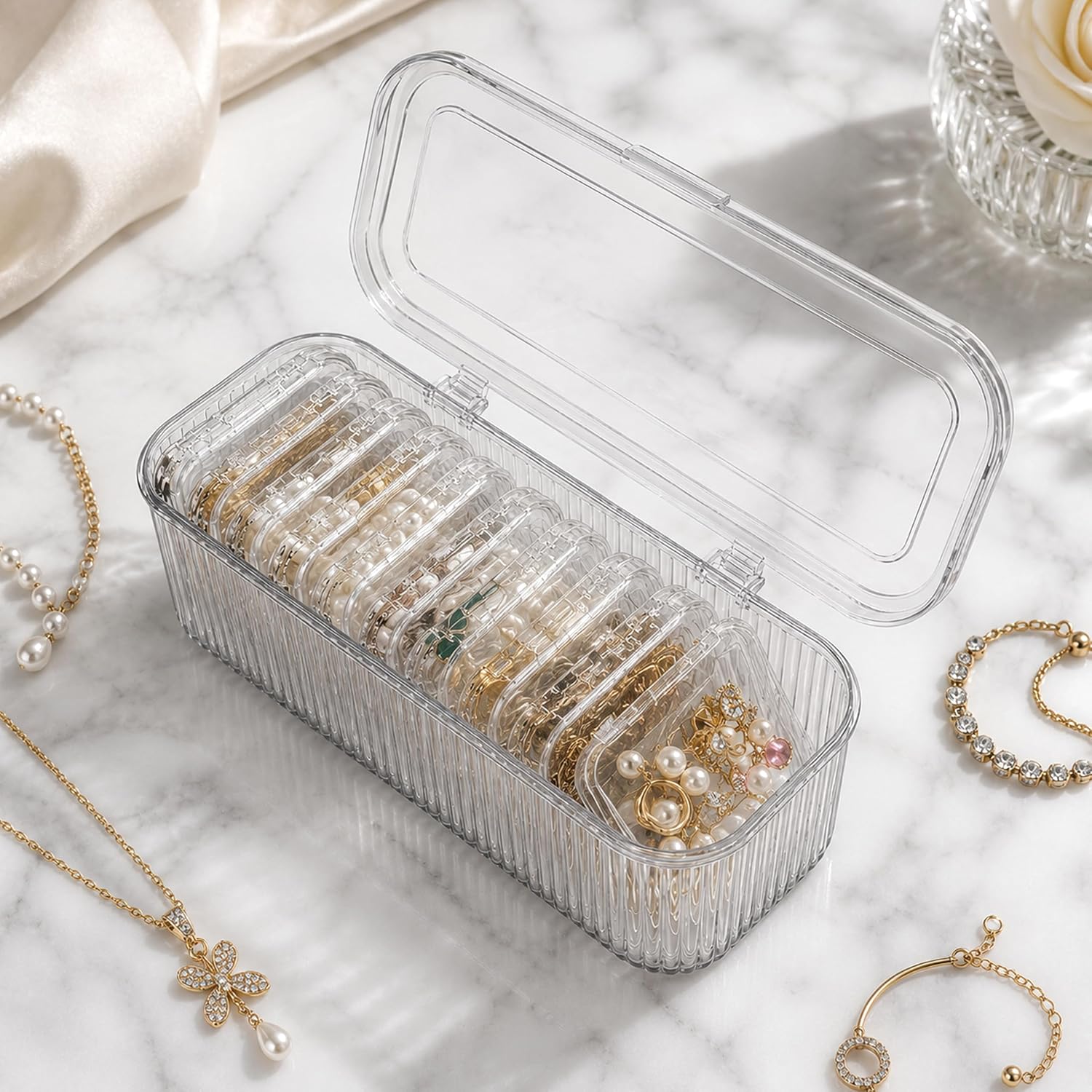 Acrylic Jewellery Organizer Box Set