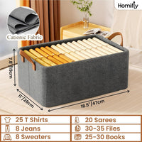 Multipurpose Foldable Storag Box for Clothes (Steel Frame, Grey)