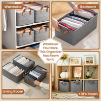 Multipurpose Foldable Storag Box for Clothes (Steel Frame, Grey)
