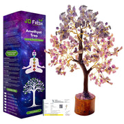 JD FRESH 200 Beds 7 Chakras Crystal Tree/Gemstone Feng Shui Tree for Good Luck/Positive Energy and Meditation Spiritual for Good Luck/Handmade Showpiece for Home Décor/Living Room/Office and Gifting
