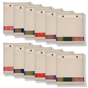 JD FRESH 12 Pcs Saree Covers For Storage/Cotton Storage Bags For Clothes/Multi-Purpose Lehenga Storage Bag/Clothes Covers For Dresses/Sarees/Lehengas (14X16 Inch, Brown),Clothing