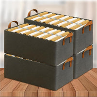 Multipurpose Foldable Storag Box for Clothes (Steel Frame, Grey)