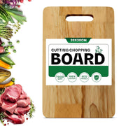 JD Fresh Non-Slip Wooden Chopping Board with Handle/Home Use Cutting Board/Chopping Board for Kitchen/Cutter Board/Vegetable Cutting Board for Veggies, Fruits/BPA Free Eco Friendly (Medium)
