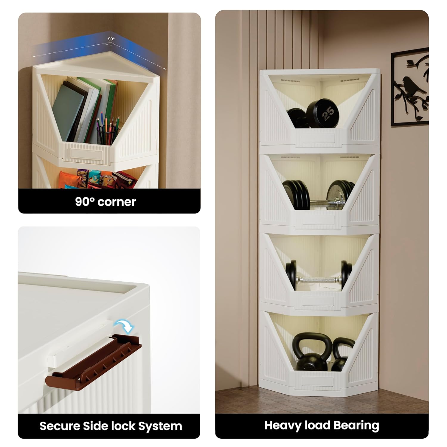 Foldable Corner Storage Cupboard