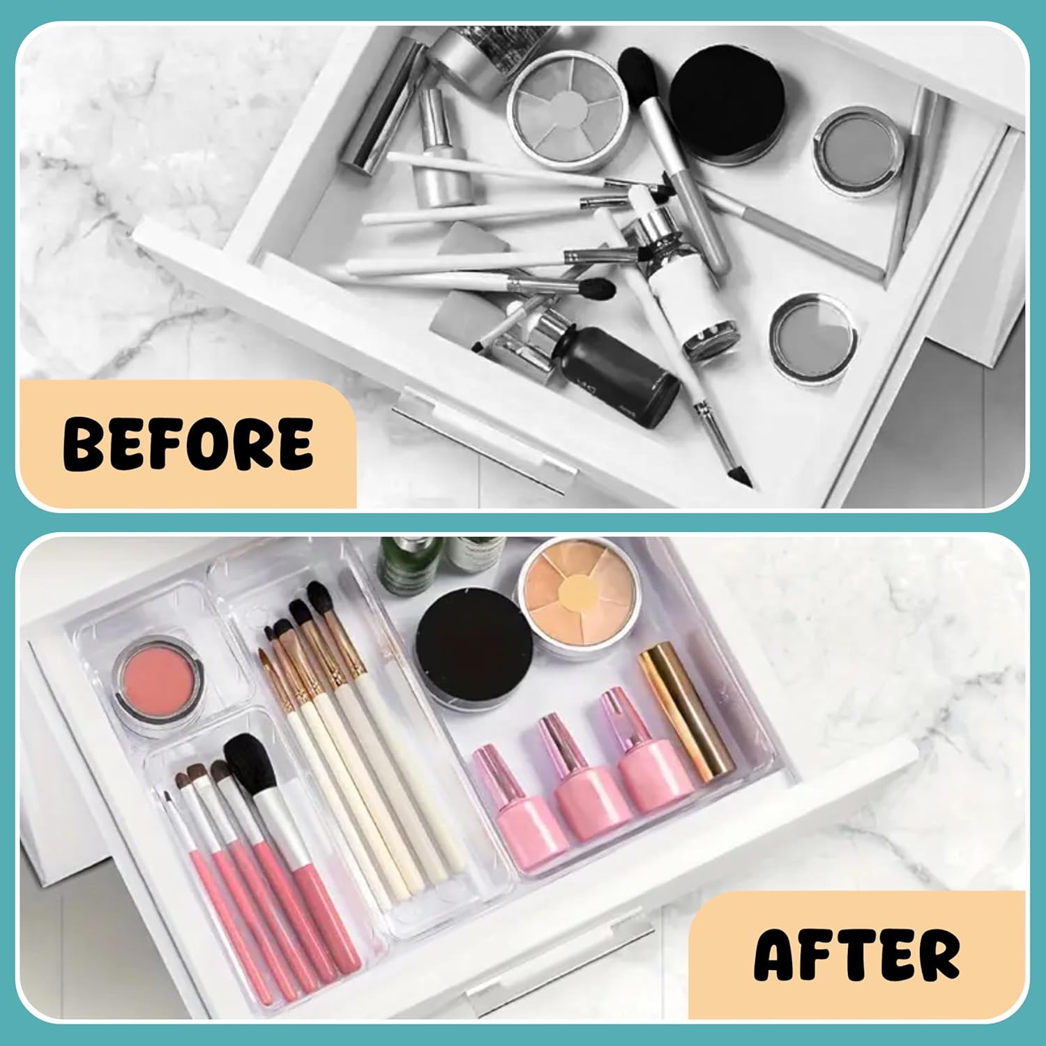 Multipurpose Drawer Organizer (Set of 20)