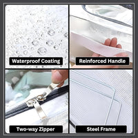 Foldable Shoe Storage organizer Box with Handle & Zippers