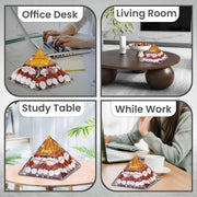 JD FRESH Laxmi Pyramid/Rudraksha/Kodi/Gomati Chakra/Shree Yantra/Pooja Pyramid Vastu for Home for Good Luck/Money & Wealth/Spiritual Gift/Showpiece for Living Room/Home Décor
