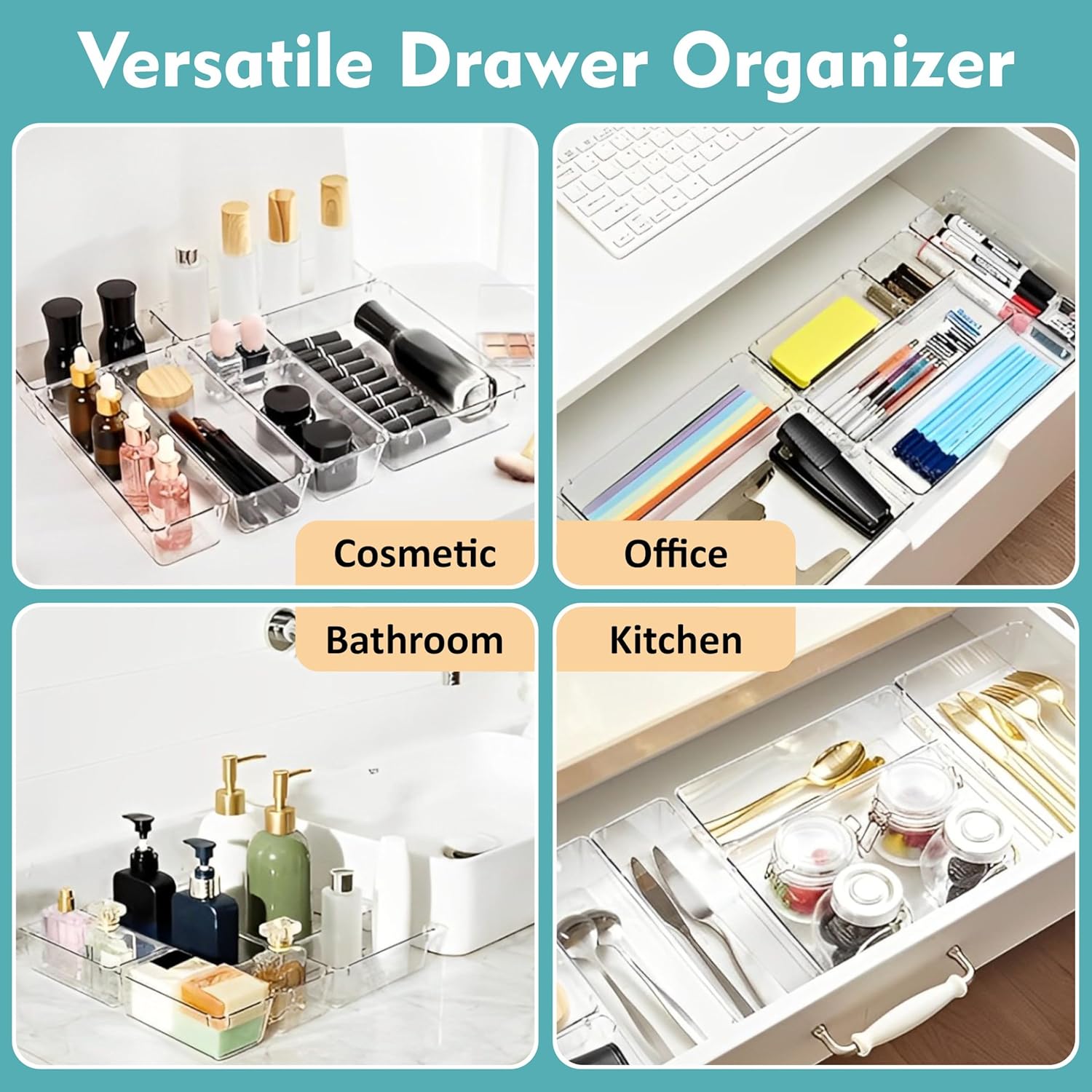 Multipurpose Drawer Organizer (Set of 20)