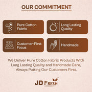 JD FRESH 4 Pack Canvas Cotton Blouse Organizer for Wardrobe/Transparent Blouse Covers for Storage/Dust Proof Blouse Storage Bags with Zipper/Saree & Blouse Cover for Women (38x25x17 cm/Off White)