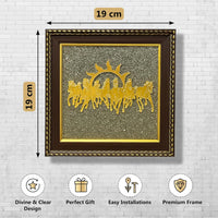 Homifly Original Certified Pyrite Stone Frame with Vaastu|Wooden Photo Frame|Vaastu Wealth Symbol for Money, Wealth, Protection