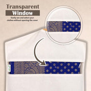 HOMIFLY Hanging Saree Bag/Cotton Clothes Bags for Storage/Hanging Cotton Saree Covers/Saree Stoarge Covers with Zip
