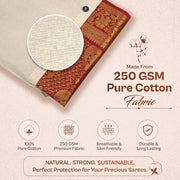 JD FRESH 12 Pcs Saree Covers For Storage/Cotton Storage Bags For Clothes/Multi-Purpose Lehenga Storage Bag/Clothes Covers For Dresses/Sarees/Lehengas (14X16 Inch, Brown),Clothing