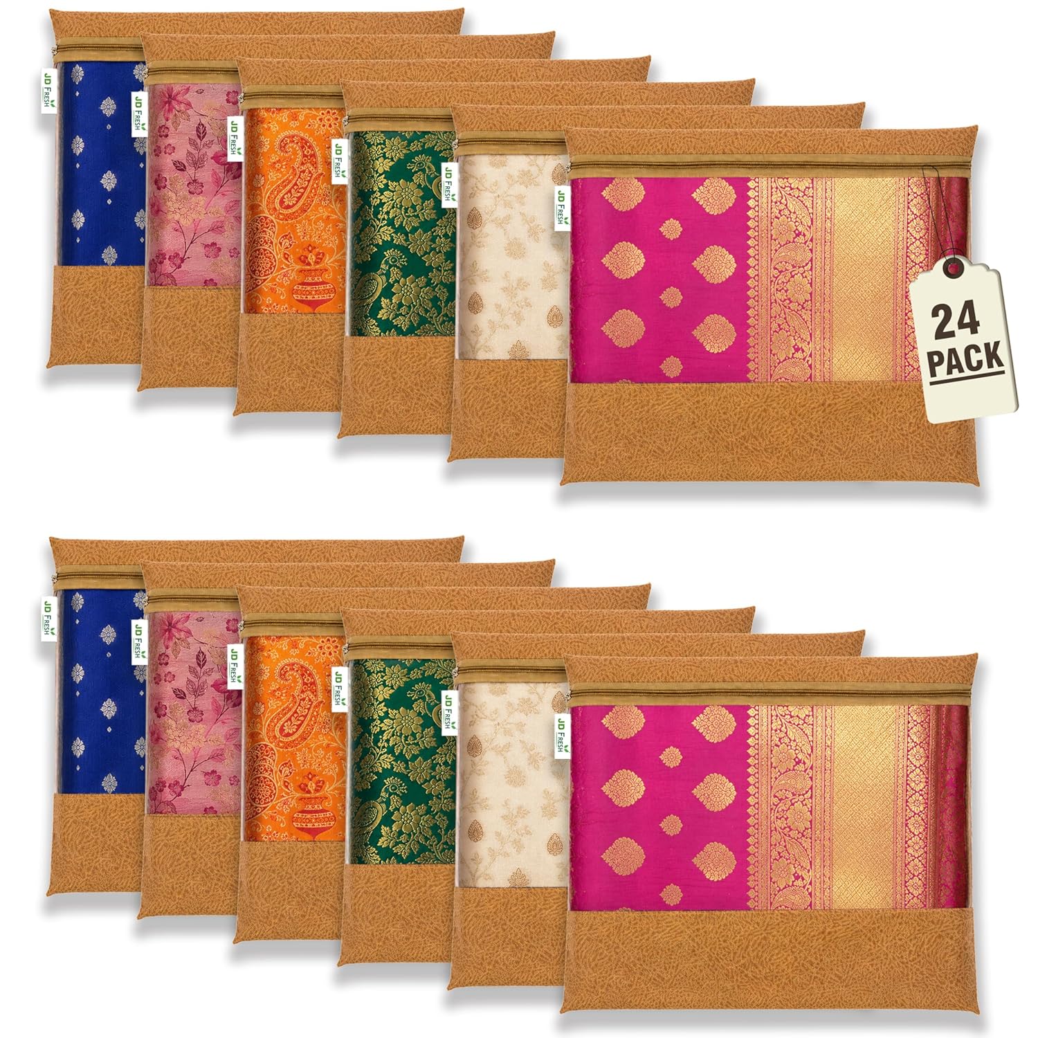 Homifly Large Non Woven Saree Covers For Storage/Saree Bags with Zip/Multi-Purpose Lehenga Storage Bag (14x17 Inch)