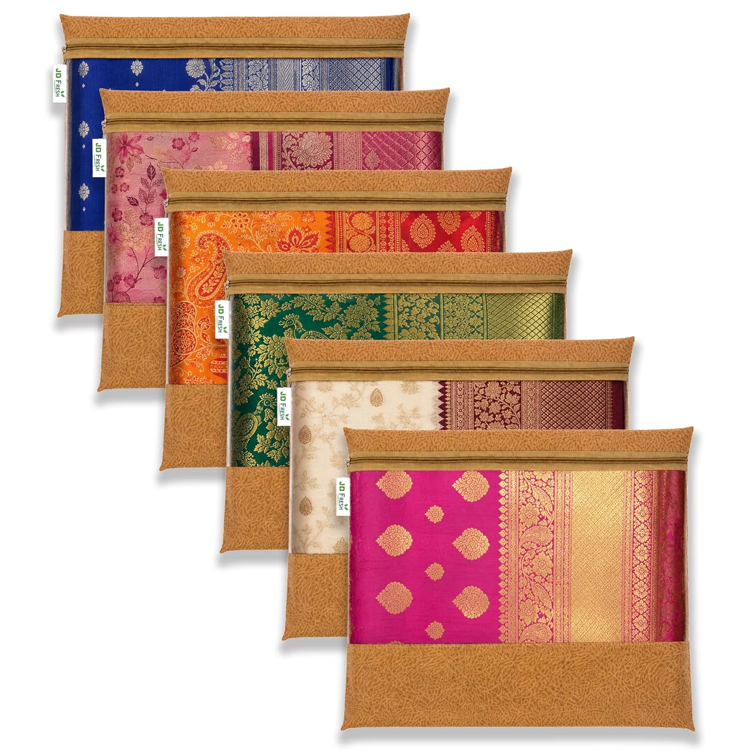 Homifly Large Non Woven Saree Covers For Storage/Saree Bags with Zip/Multi-Purpose Lehenga Storage Bag (14x17 Inch)