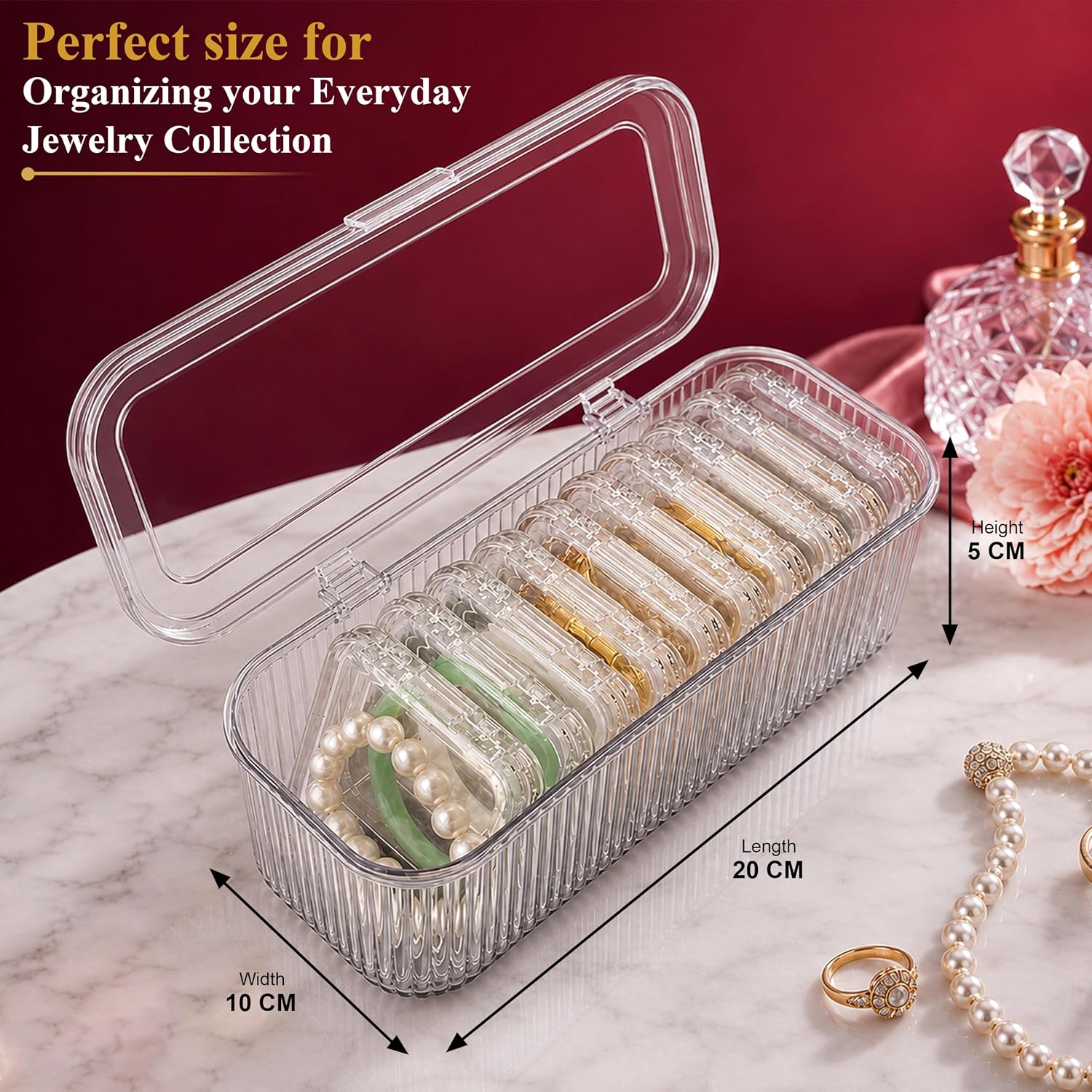 Acrylic Jewellery Organizer Box Set