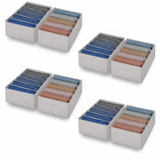 5-Slot Fabric Clothes Organizer for Wardrobe (Grey)