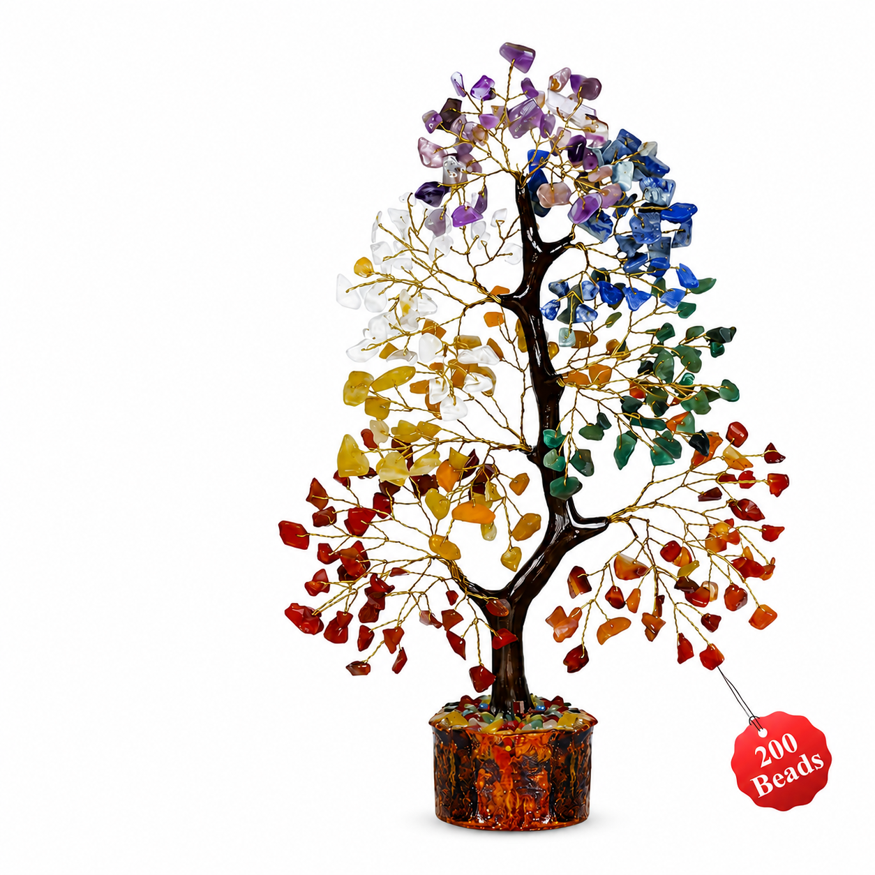 Black Agate Crystal Tree for Protection/Gemstone Healing Tree for Positive