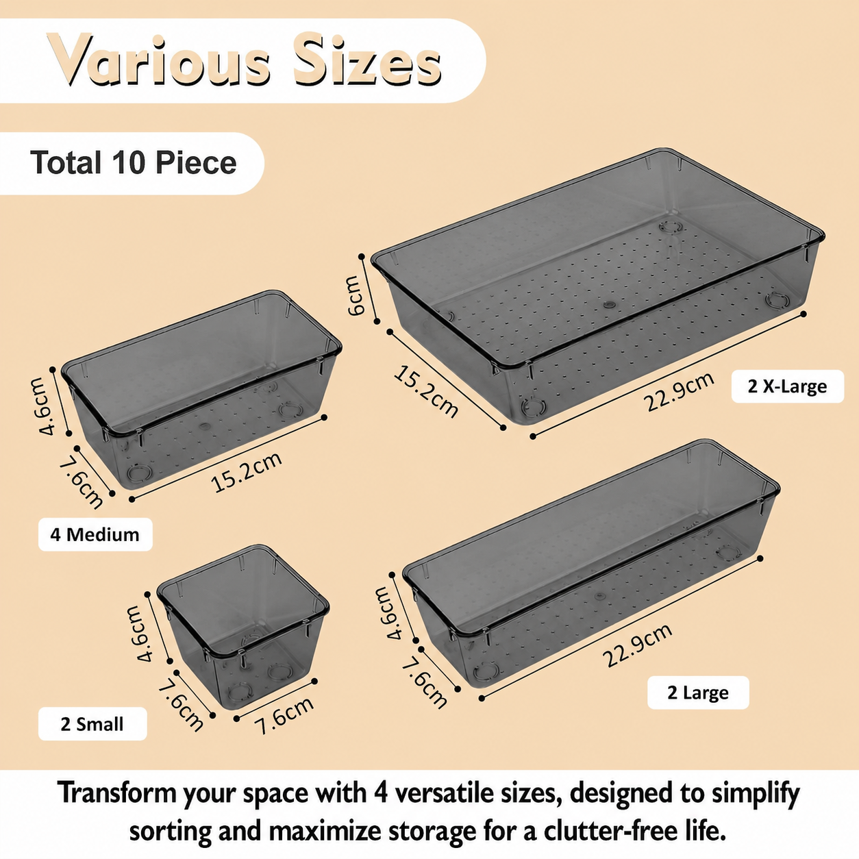 Polypropylene Drawer Organiser